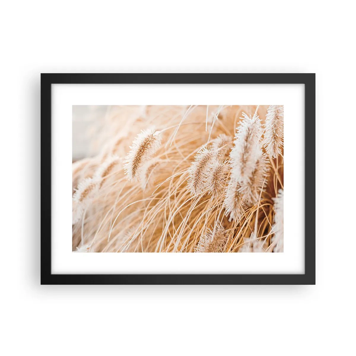 Póster en marco negro - El dorado susurro de las hierbas - 40x30 cm