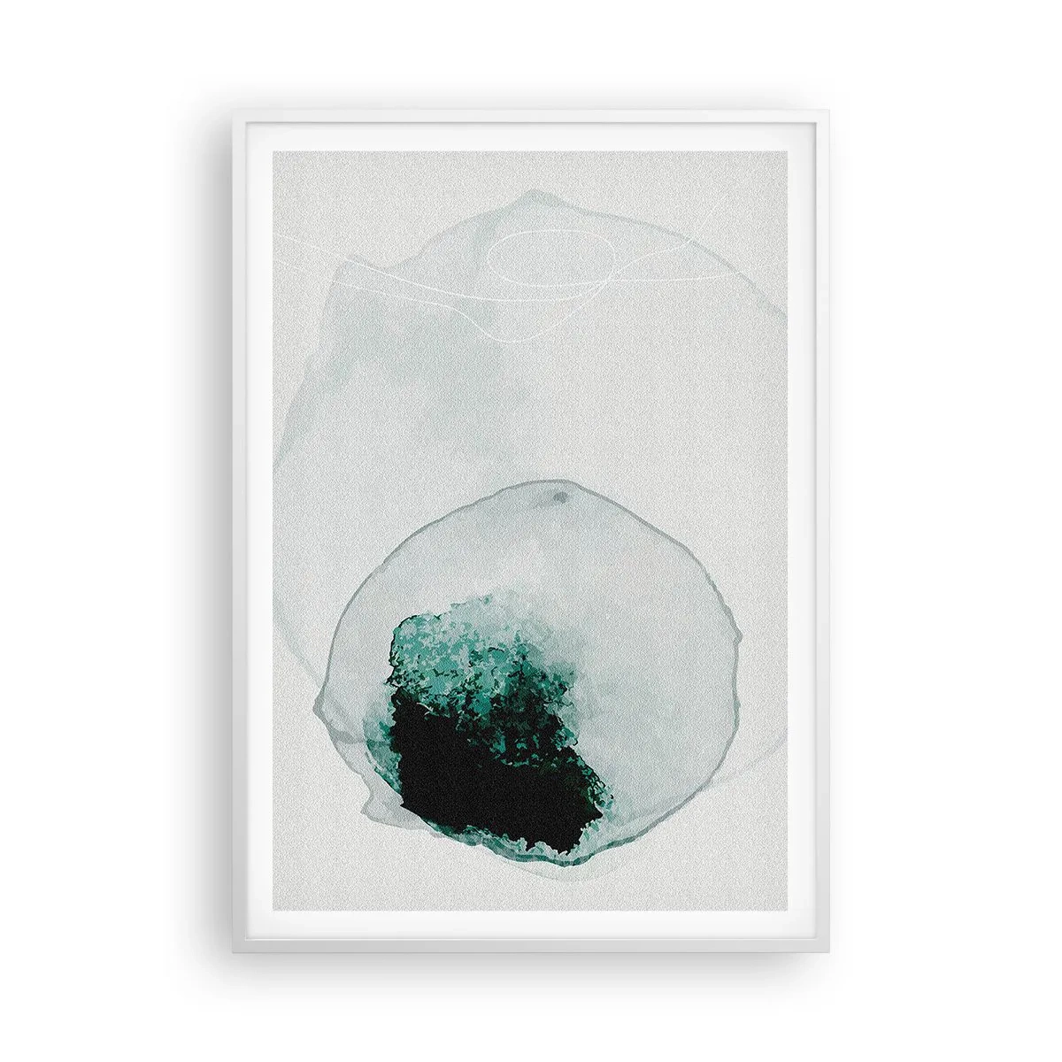 Póster en marco blanco - En una gota de agua - 70x100 cm