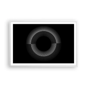 Póster en marco blanco - Sol negro - 91x61 cm