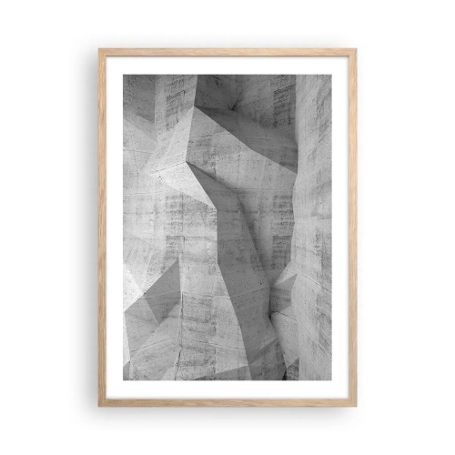 Póster en marco roble claro - Un verdadero desafío - 50x70 cm