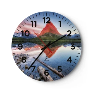 Reloj de pared - Reloj de vidrio - Cálido y frío - 30x30 cm