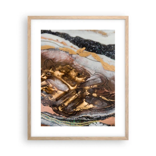 Póster en marco roble claro - Elemento de la tierra - 40x50 cm