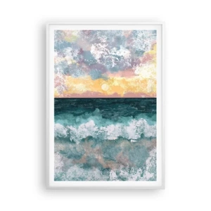 Póster en marco blanco - Agua, luz, aire - 70x100 cm