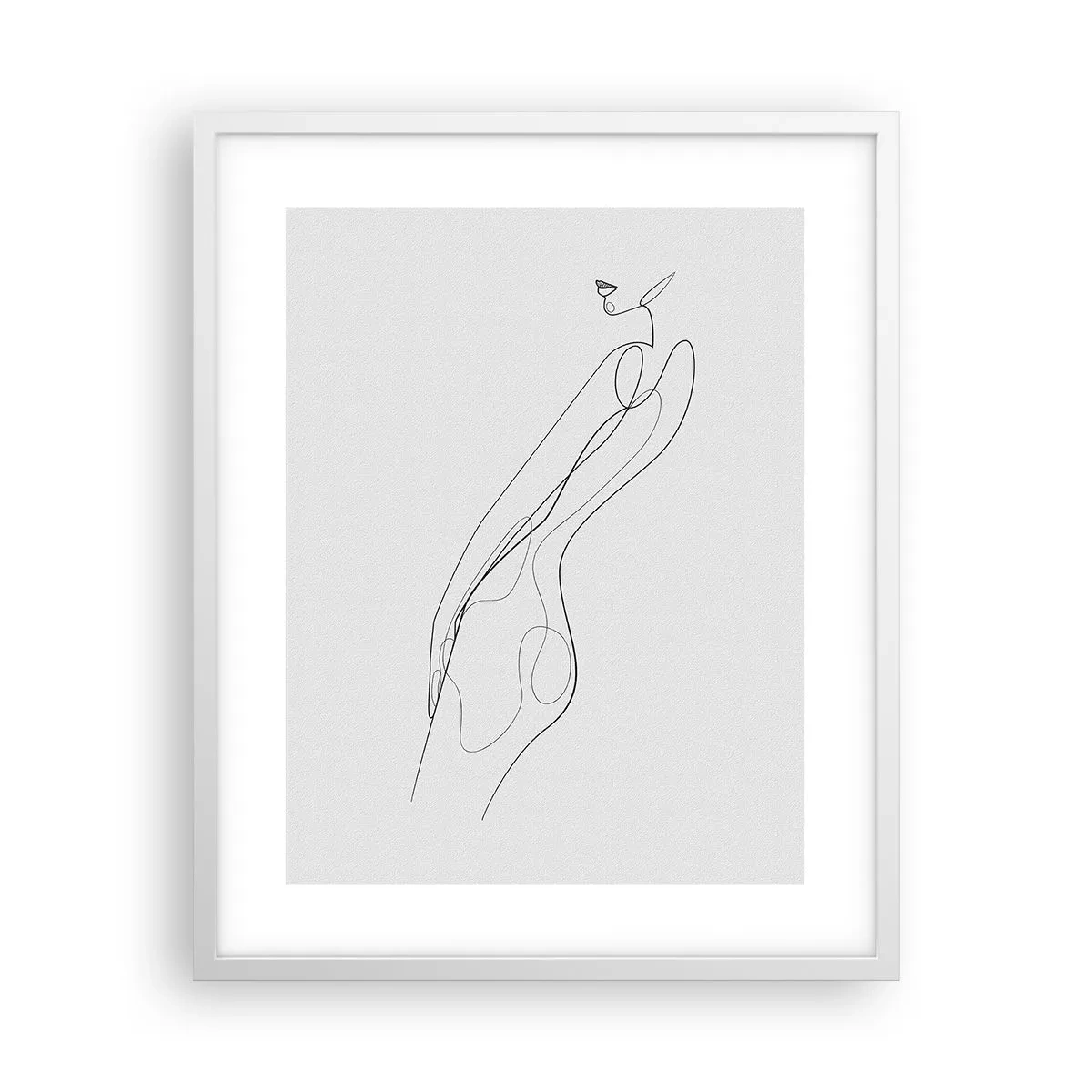 Póster en marco blanco - Apenas una promesa - 40x50 cm