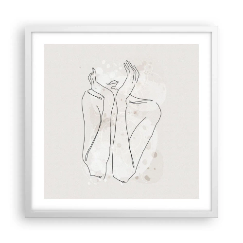 Póster en marco blanco - Un momento de ensueño - 50x50 cm