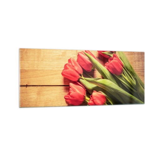 Cuadro sobre vidrio - Impresiones sobre Vidrio - Una confesión primaveral - 100x40 cm