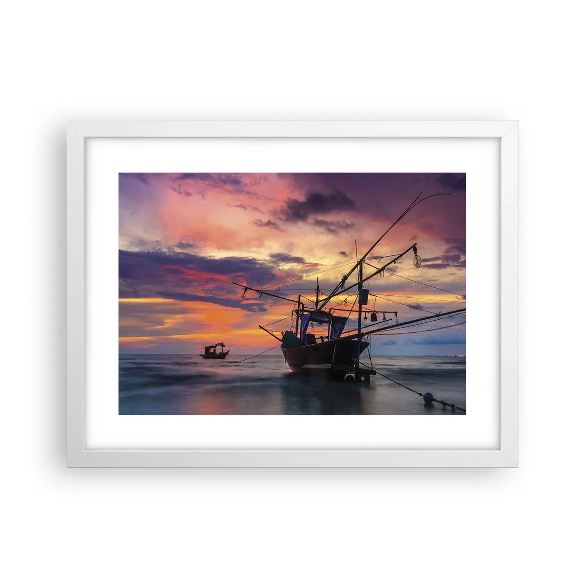 Póster en marco blanco - Una noche exótica - 40x30 cm