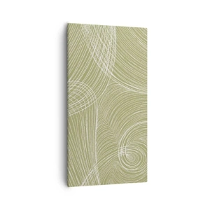 Cuadro sobre lienzo - Impresión de Imagen - Abstracción intrincada en blanco - 55x100 cm