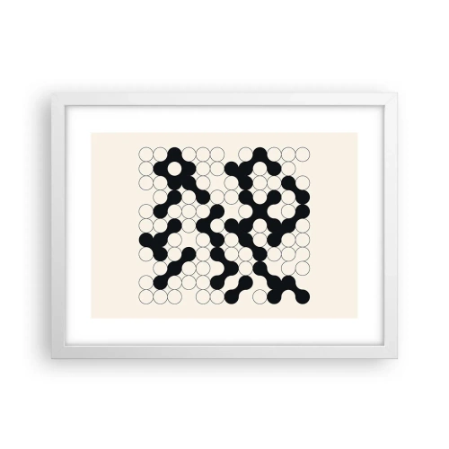 Póster en marco blanco - Juego chino - una variación - 40x30 cm