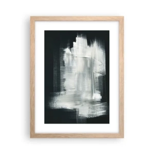Póster en marco roble claro - Tejido vertical y horizontal - 30x40 cm