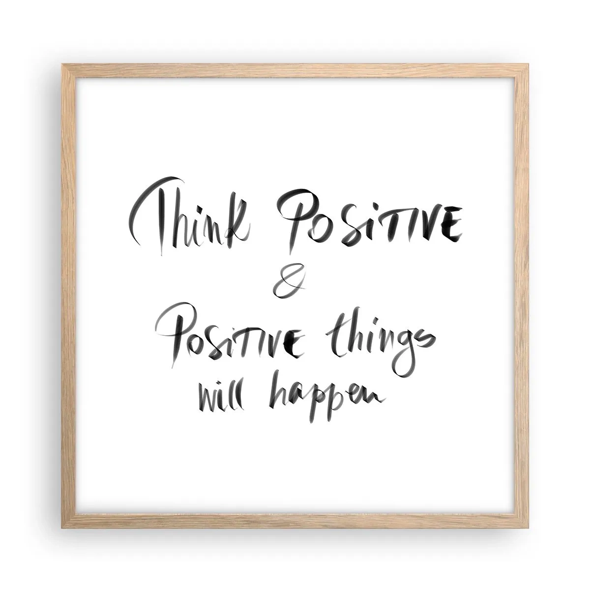 Póster en marco roble claro - ¿Cómo vivir? - 50x50 cm