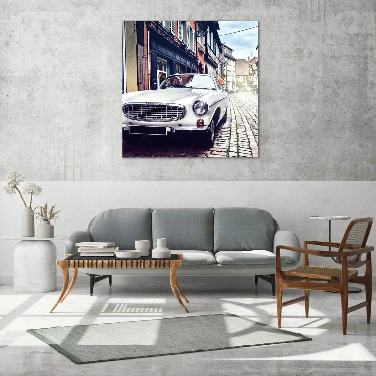 Cuadro sobre vidrio - Impresiones sobre Vidrio - El pasado está aquí - 50x50 cm