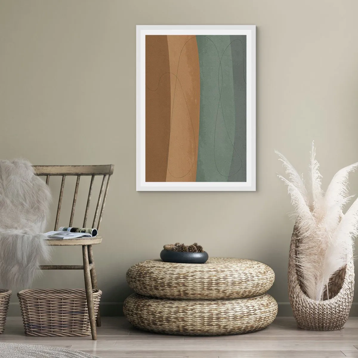 Póster en marco blanco - Composición horizontal - 40x50 cm