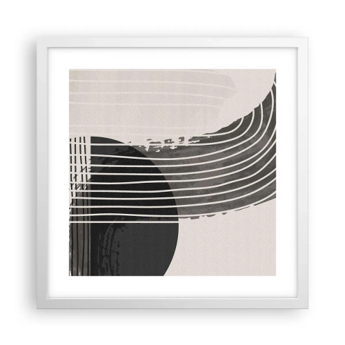 Póster en marco blanco - Ida y vuelta - 40x40 cm