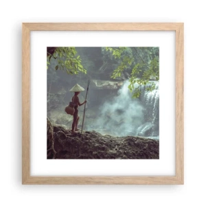 Póster en marco roble claro - Amistad con la naturaleza - 30x30 cm