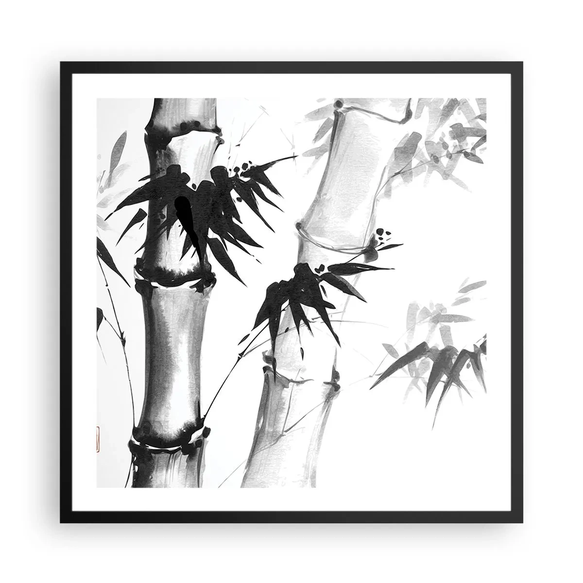 Póster en marco negro - Primer plano de Oriente - 60x60 cm