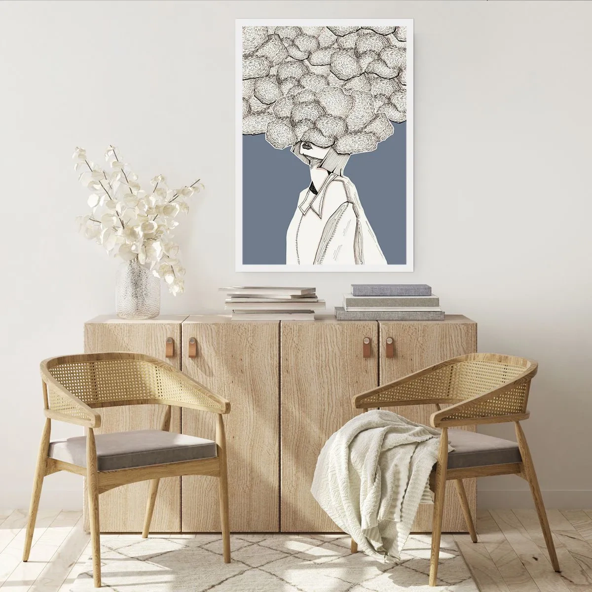 Póster - Con la cabeza en las nubes - 30x40 cm