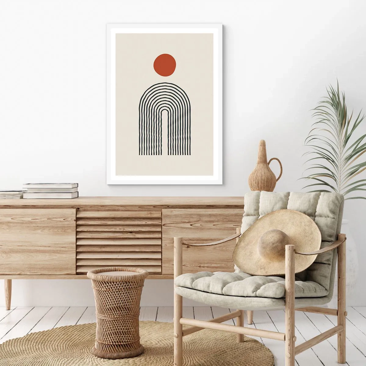 Póster en marco blanco - Magnetismo de formas y colores - 61x91 cm