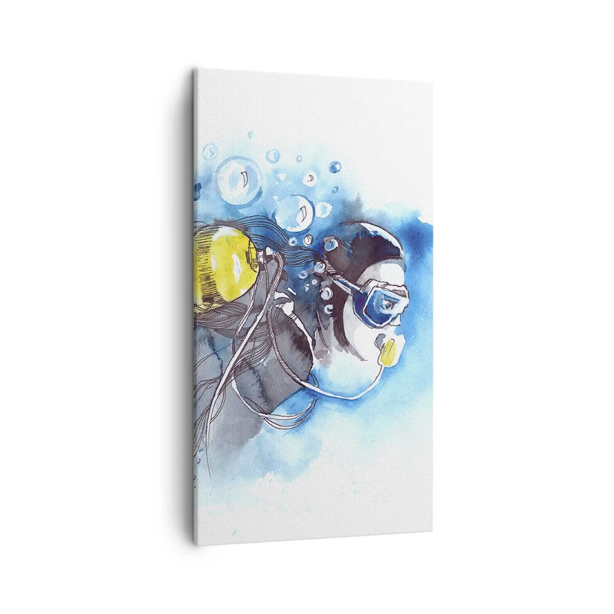 Cuadro sobre lienzo - Impresión de Imagen - Sumergirse en lo desconocido - 45x80 cm