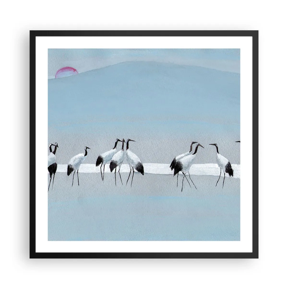 Póster en marco negro - Después de un día caluroso - 60x60 cm