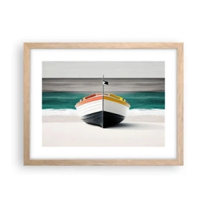 Póster en marco roble claro - En su lugar exacto - 40x30 cm