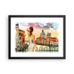 Póster en marco negro - Escapada de fin de semana - 40x30 cm