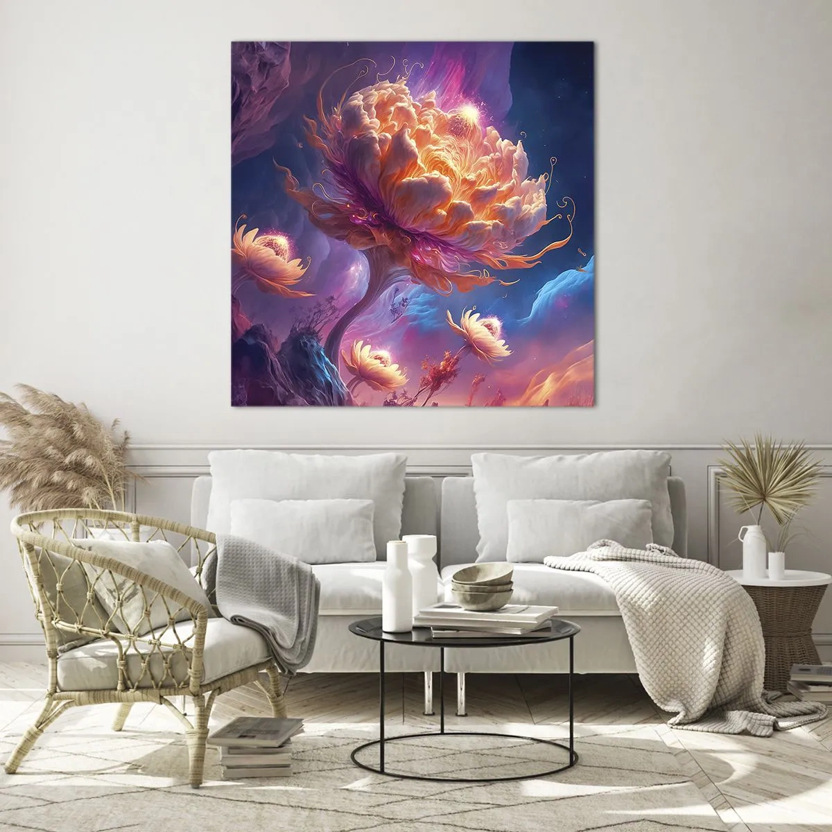 Cuadro sobre vidrio - Impresiones sobre Vidrio - Otro mundo - 40x40 cm