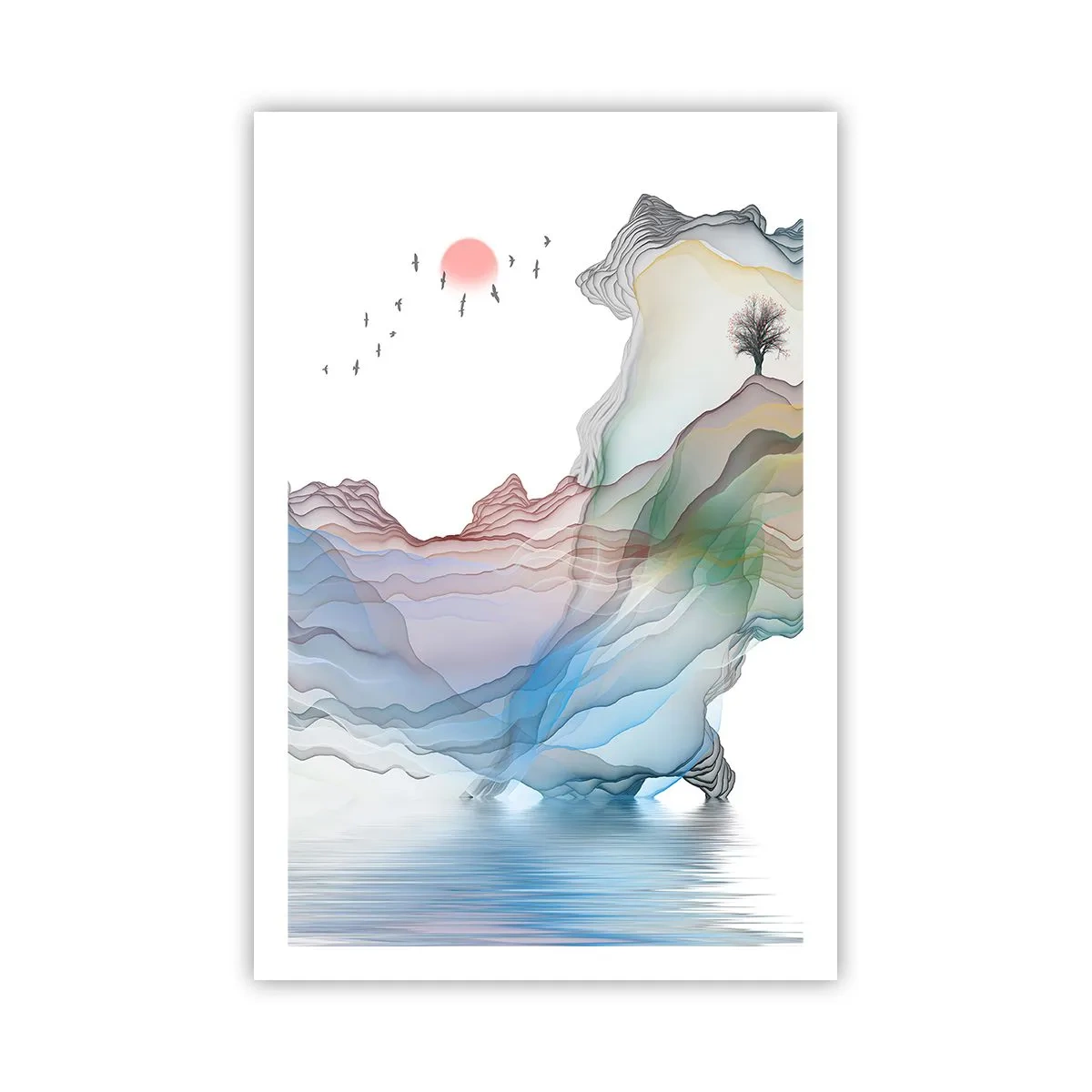 Póster - Hacia las montañas de cristal - 61x91 cm
