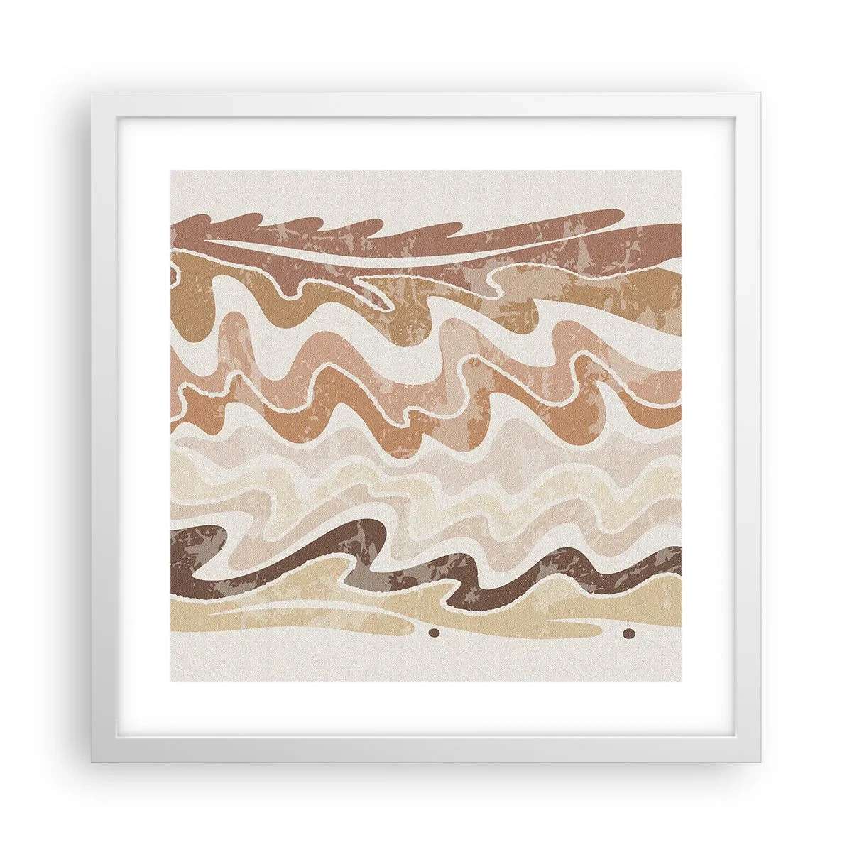 Póster en marco blanco - Buena energía - buenas emociones - 40x40 cm