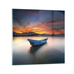 Cuadro sobre vidrio - Impresiones sobre Vidrio - Se avecina una buena noche - 70x70 cm