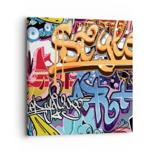 Cuadro sobre lienzo - Impresión de Imagen - Grafiti, el arte urbano - 30x30 cm
