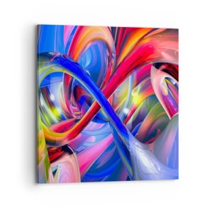 Cuadro sobre lienzo - Impresión de Imagen - Una danza de colores - 70x70 cm