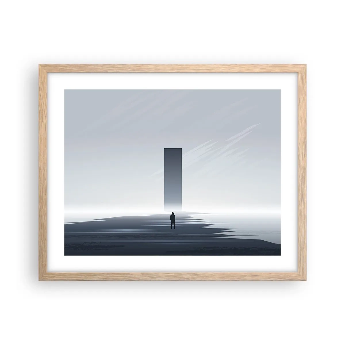 Póster en marco roble claro - ¿Oportunidad o amenaza? - 50x40 cm