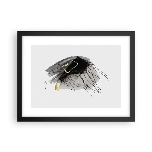 Póster en marco negro - En negro y dorado - 40x30 cm