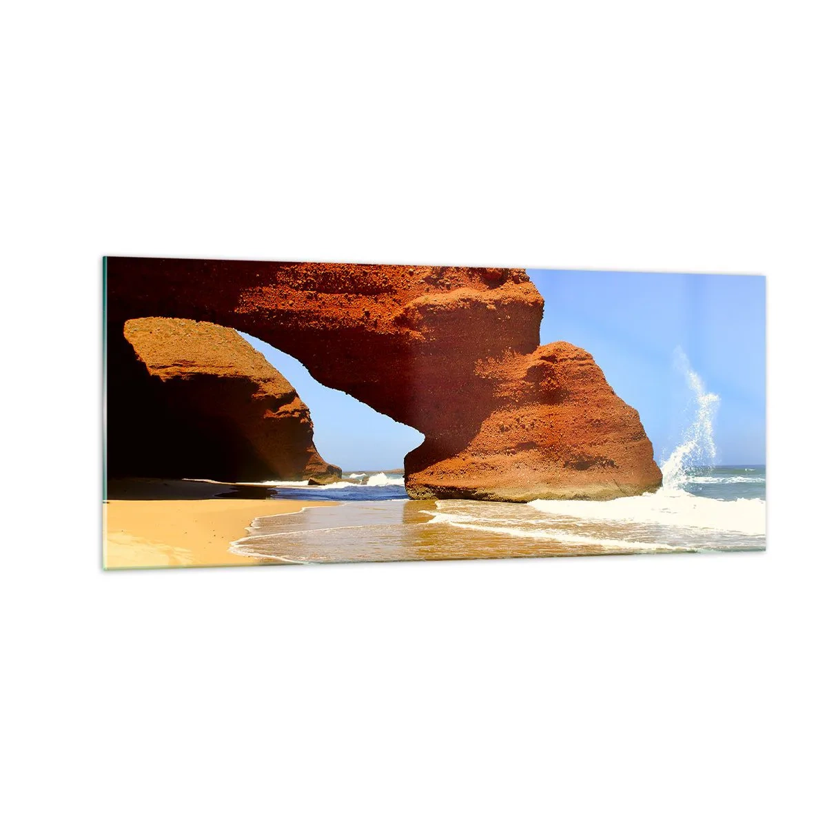 Cuadro sobre vidrio - Impresiones sobre Vidrio - El agua y el viento a través de miles de años - 100x40 cm