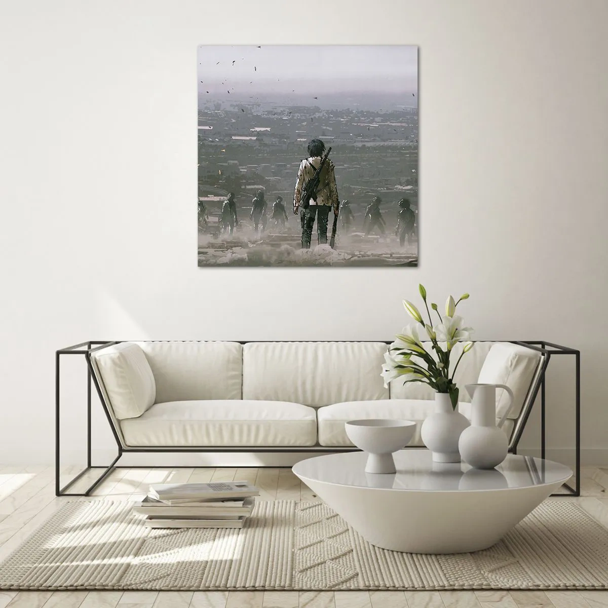 Cuadro sobre vidrio - Impresiones sobre Vidrio - Soy leyenda - 50x50 cm