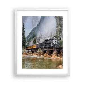 Póster en marco blanco - ¿Adónde me llevas? - 40x50 cm