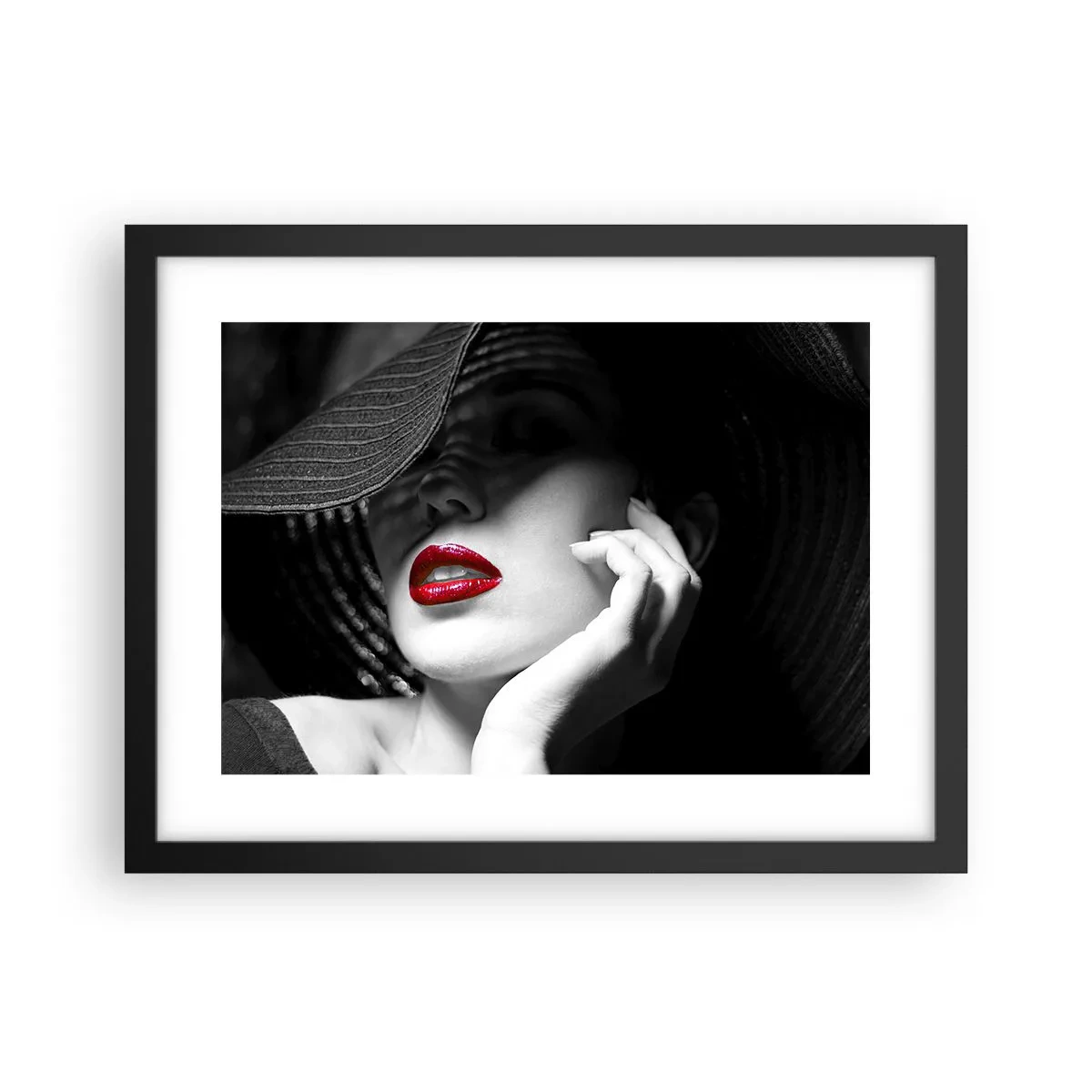 Póster en marco negro - Estudio en escarlata - 40x30 cm