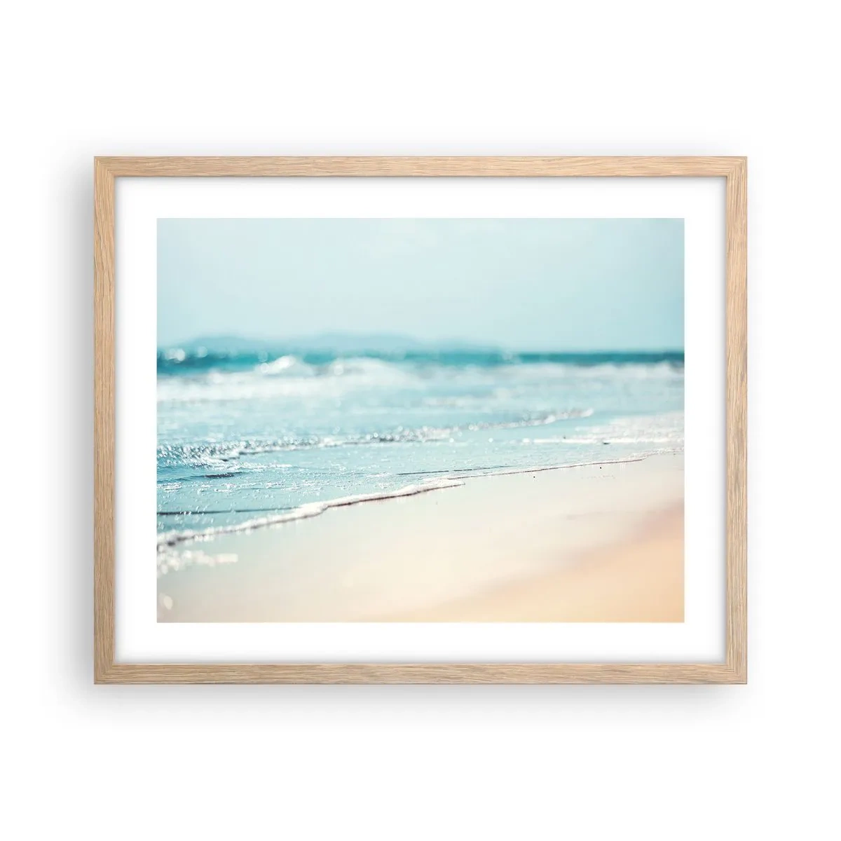 Póster en marco roble claro - Calor y brisa - 50x40 cm