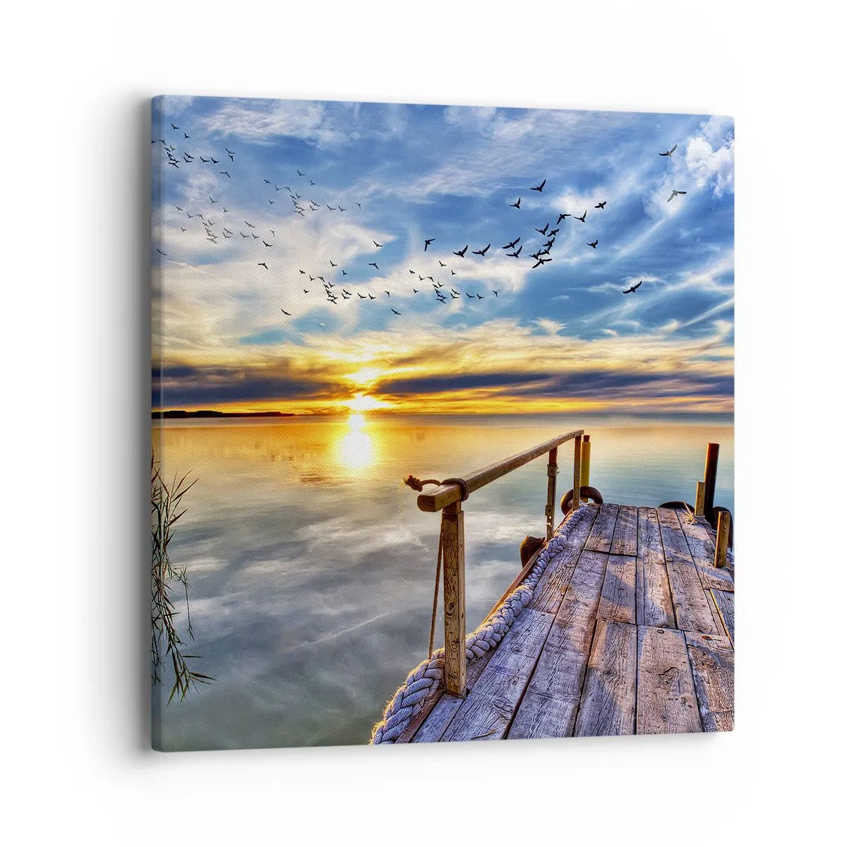 Cuadro sobre lienzo - Impresión de Imagen - El viento se va a descansar - 40x40 cm