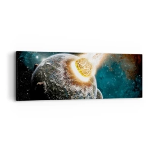 Cuadro sobre lienzo - Impresión de Imagen - ¿Condena o nacimiento? - 90x30 cm