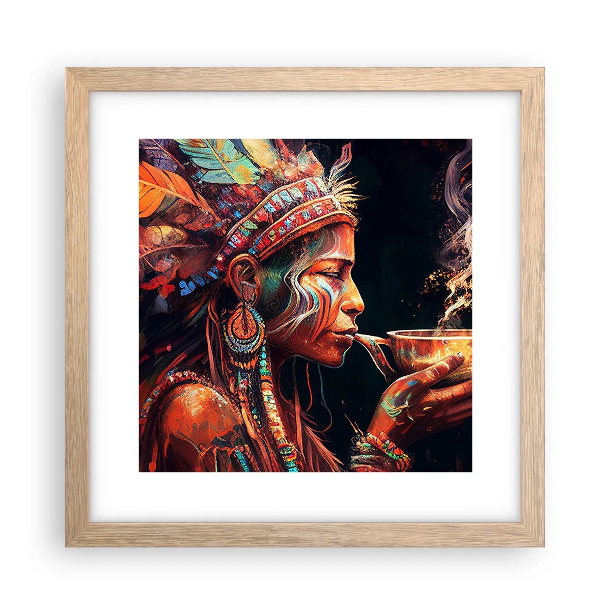 Póster en marco roble claro - Un ritual mágico - 30x30 cm