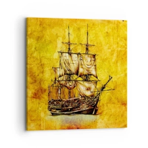 Cuadro sobre lienzo - Impresión de Imagen - ¡Rumbo a la isla Tortuga! - 70x70 cm