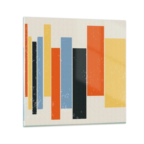 Cuadro sobre vidrio - Impresiones sobre Vidrio - Barras multicolor - 40x40 cm