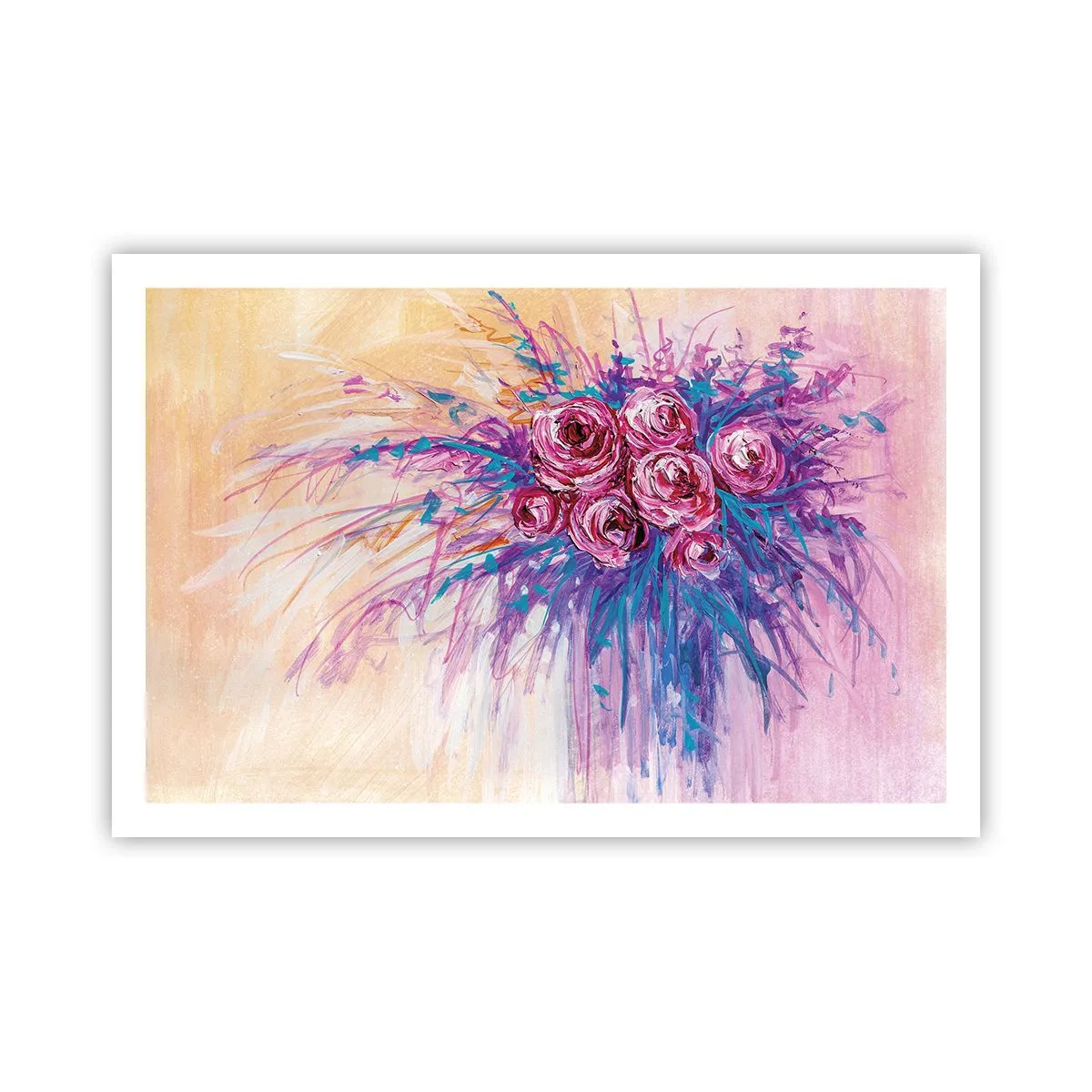 Póster - Fuente de rosas - 91x61 cm