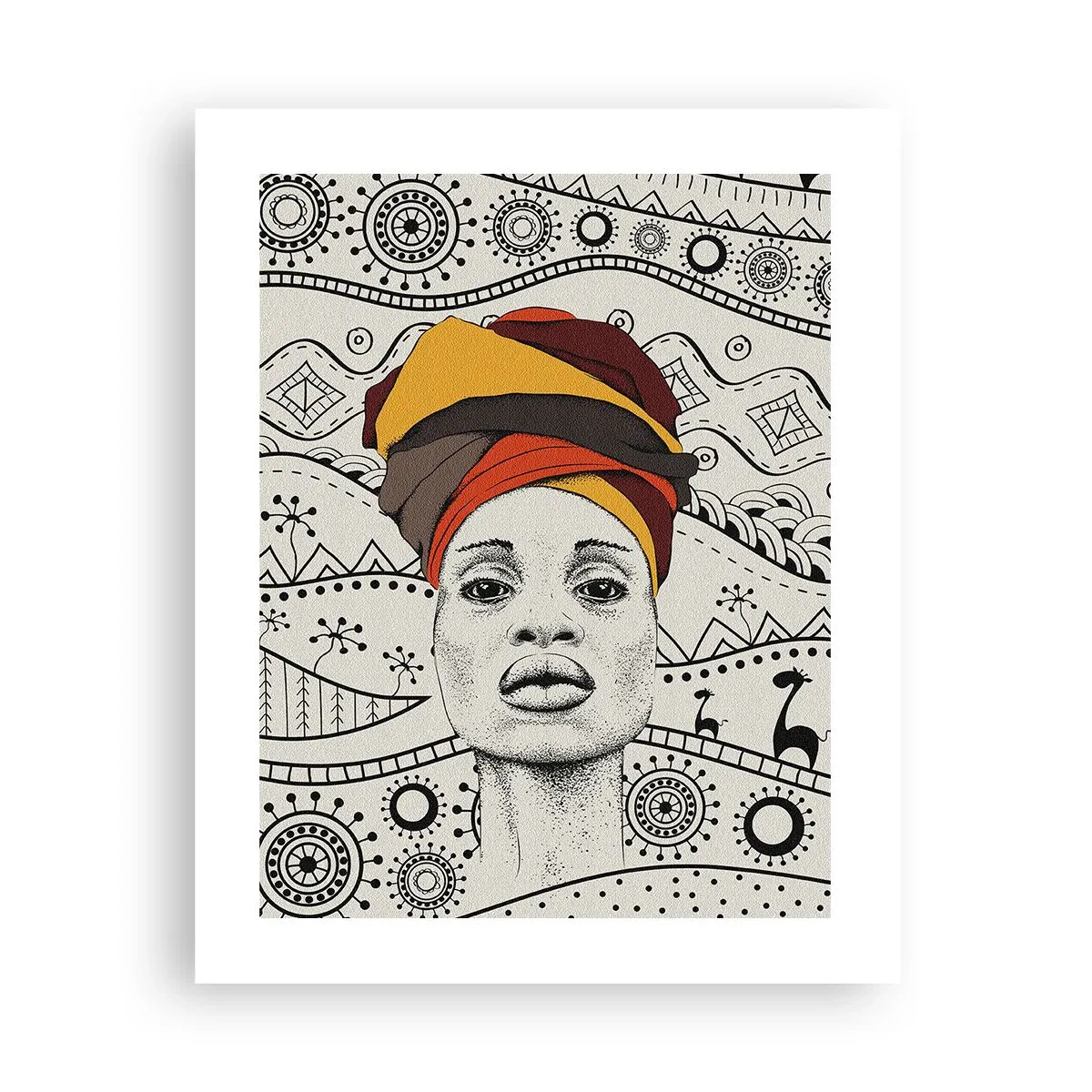 Póster - Retrato africano - 40x50 cm