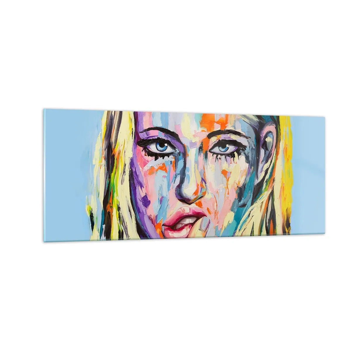 Cuadro sobre vidrio - Impresiones sobre Vidrio - Mírala a los ojos - 100x40 cm