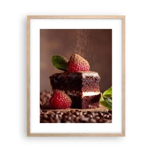 Póster en marco roble claro - La vida es dulce - 40x50 cm