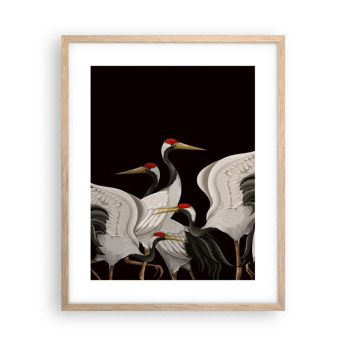 Póster en marco roble claro - Asuntos de aves - 40x50 cm