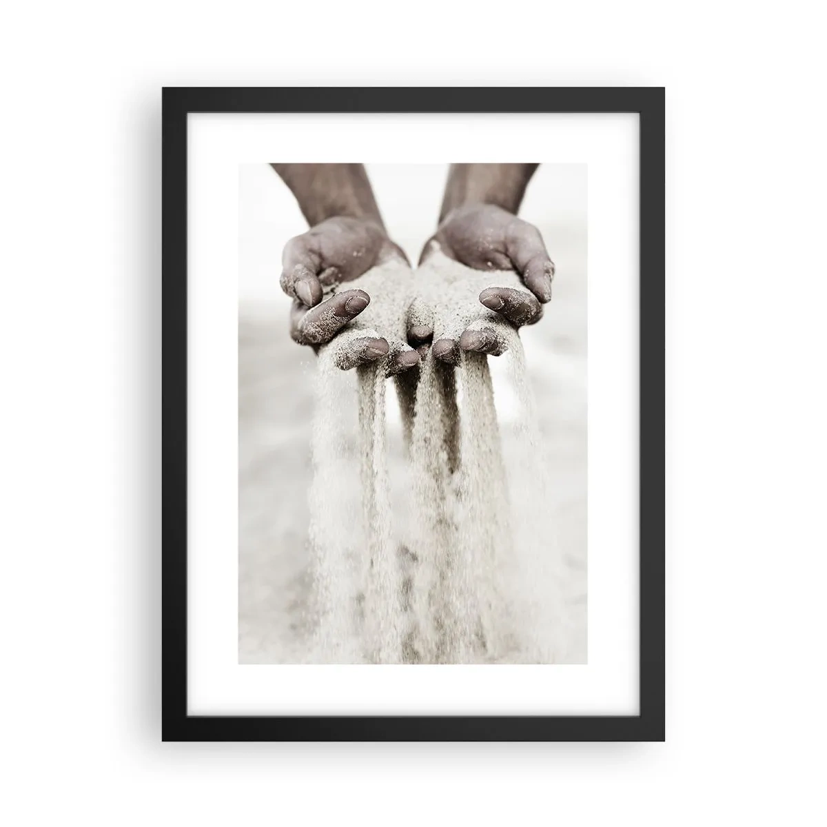 Póster en marco negro - Con estas manos... - 30x40 cm